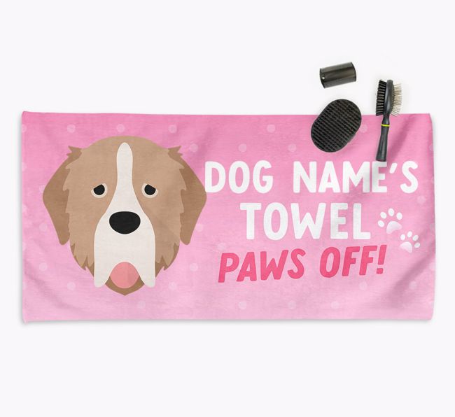 Paws Off Personalized Towel for your {breedFullName}